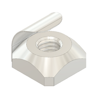 MODULAR SOLUTIONS STAINLESS STEEL FASTENER M6 SQUARE NUT W/POSITION FIX
